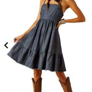 Ariat Blue Halter Mini Dress